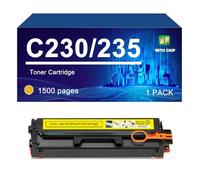 C230 Toner Cartridge Replacement For Xerox C230 C235, With Chip | 006R04383 006R04384 006R04385 006R04386 toner cartridges compatible for Xerox C230 C235 printer, 1500 pages,Yellow-1 Pack