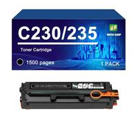 C230 Toner Cartridge Replacement For Xerox C230 C235, With Chip | 006R04383 006R04384 006R04385 006R04386 toner cartridges compatible for Xerox C230 C235 printer, 1500 pages,Black-1 Pack