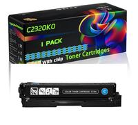 C2320K0 C2320C0 C2320M0 C2320Y0 Compatible for Lexmark Toner Cartridges with Chip C2325dw C2425dw C2535dw MC2425adw MC2535adwe Printer (1 Pack Cyan)