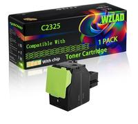 C2325 Compatible for Lexmark Toner Cartridge with Chip C2325 C2425 C2535 MC2325 MC2425 MC2535 Printers (1 Pack Black)