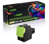 C2325 Compatible for Lexmark Toner Cartridge with Chip C2325 C2425 C2535 MC2325 MC2425 MC2535 Printers (1 Pack Black)