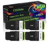 C2325dw Compatible for Lexmark Toner Cartridge with Chip C2325dw C2425dw C2535dw MC2425adw MC2535adwe Printers (4 Pack Black)