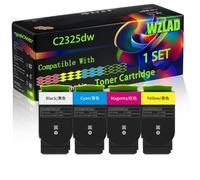 C2325dw Compatible for Lexmark Toner Cartridge with Chip C2325dw C2425dw C2535dw MC2425adw MC2535adwe Printers (4-Pack BK/C/M/Y)