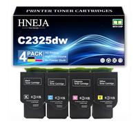 C2325dw Toner Cartridge, Compatible C242XK0 C242XC0 C242XM0 C242XY0 Toner Cartridges for Lexmark MC2325adw MC2425adw MC2535adwe MC2640adwe C2325dw C2425dw C2535dw Printer,4 Colors-1 Pack