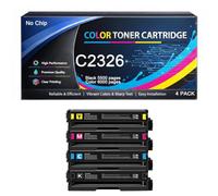 C2326 Toner Cartridge No Chip Compatible for Lexmark 24B7499 24B7500 24B7501 24B7502 High Yield Work with C2326 XC2326 Printers