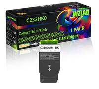 C232HK0 C232HC0 C232HM0 C232HY0 Compatible for Lexmark Toner Cartridges with Chip C2425 C2425dw MC2425adw C2640 Printers (1 Pack Black)