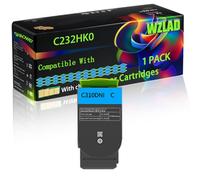 C232HK0 C232HC0 C232HM0 C232HY0 Compatible for Lexmark Toner Cartridges with Chip C2425 C2425dw MC2425adw C2640 Printers (1 Pack Cyan)