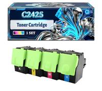 C2425 C2325 Toner Cartridge Compatible for Lexmark C2325dw C2425dw C2535dw MC2425adw MC2535adwe MC2640adwe Printers, With Chip Large Capacity 3000 Pages (4-Pack BK/C/M/Y)