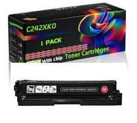 C242XK0 C242XM0 C242XY0 C242XC0 Compatible for Lexmark Toner Cartridges with Chip C2425dw C2535dw MC2425adw MC2535adwe Printers (1 Pack Magenta)