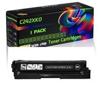C242XK0 C242XM0 C242XY0 C242XC0 Compatible for Lexmark Toner Cartridges with Chip C2425dw C2535dw MC2425adw MC2535adwe Printers (1 Pack Black)