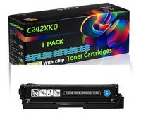 C242XK0 C242XM0 C242XY0 C242XC0 Compatible for Lexmark Toner Cartridges with Chip C2425dw C2535dw MC2425adw MC2535adwe Printers (1 Pack Cyan)