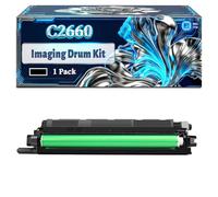 C2660 Imaging Drum Kit Compatible for Dell C2660dn C2665dnf C3760dn C3760dnf C3760n C3765dnf Printers, With Chip Large Capacity 70000 Pages (1 Pack Black)