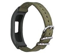 C2D JOY Canvas Nylon Straps Compatible with Garmin Vivofit 4 tracker Replacement Bands with Case-Army Green