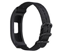 C2D JOY Canvas Nylon Straps Compatible with Garmin Vivofit 4 tracker Replacement Bands with Case-Black