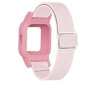 C2D JOY Elastic Loop Strap Compatible with Garmin vivofit jr 3 Replacement Watchband with Case-Pink