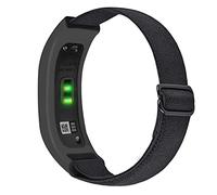 C2D JOY Elastic Nylon Bands Compatible with Garmin Vivosmart 4 tracker Replacement Bands with Case-Dark Black, M(5.1-8.3inch)