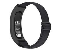 C2D JOY Elastic Nylon Strap Compatible with Vivofit 4 Activity Tracker Replacement Watchband with Case Black