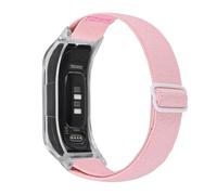 C2D JOY Elastic Nylon Strap Compatible with vivosmart 5 Activity Tracker Replacement Watchband with Transparent Case Pink