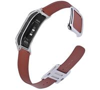 C2D JOY Leather Straps Compatible with Garmin Vivosmart 5 Tracker,Case Watchbands Magnetic Clasp Leather band-Brown