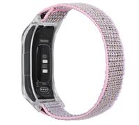 C2D JOY Sport Mesh Nylon Straps Compatible with Garmin Vivosmart 5 tracker Replacement Bands with Transparent Case Medium