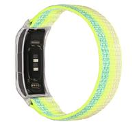 C2D JOY Sport Mesh Nylon Straps Compatible with Garmin Vivosmart 5 tracker Replacement Bands with Transparent Case Medium