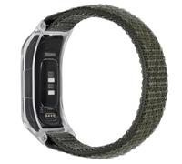 C2D JOY Sport Mesh Nylon Straps Compatible with Garmin Vivosmart 5 tracker Replacement Bands with Transparent Case Medium