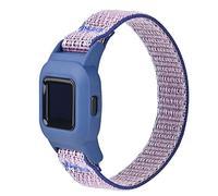 C2D JOY Sport Mesh Strap Compatible with Garmin vivofit jr 3 Replacement Hook&Loop Watchband with Case-Black