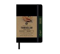 C2F, Inc. Pentalic Ruled Traveler Pocket Journal, 6 by 4-Inch, Black