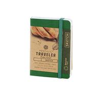 C2F, Inc. Pentalic Sketch Traveler Pocket Journal, 4" x 3", Green