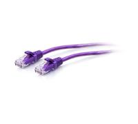 C2G 0.3M (1Foot) CAT6A Extra Flexible Slim Ethernet Cable, Ideal for use with Router, Modem, Internet,Wifi boxes, Xbox, PS5, Smart TV, SKY Q, IP Camera. Delivering Ultra Fast Internet Speeds. PURPLE
