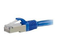 C2G 0.3M Blue CAT6A Ethernet Gigabit Lan Network Cable (RJ45) Nickel plated and Copper Braided Patch UTP Cable