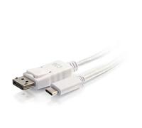 C2G 0.9m (3ft) USB C to DisplayPort Adapter Cable White - 4K Audio / Video Adapter