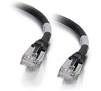 C2G 1.5M Black CAT6A Ethernet Gigabit Lan Network Cable (RJ45) Nickel plated and Copper Braided Patch UTP Cable
