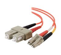 C2G 10m Fibre/Fiber Optic Cable for Fast Ethernet, Fiber Channel, ATM and Gibabit Patch Cable LSZH LC/SC Duplex Multimode Multimode 50/125 MM