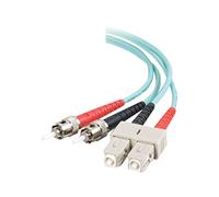 C2G 10m SC-ST 10Gb 50/125 OM3 Duplex Multimode PVC Fibre Optic Cable (LSZH) - Aqua
