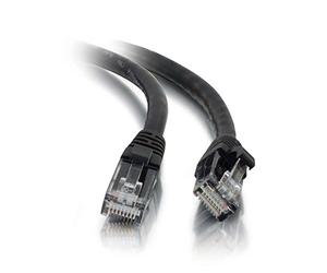 C2G 15M BLACK Cat5e Ethernet RJ45 High Speed Network Cable, LAN Lead Cat5e Unshielded PVC UTP Patch Cable