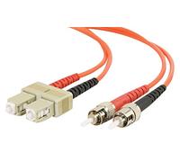C2G 15m Fibre/Fiber Optic Cable for Fast Ethernet, Fiber Channel, ATM and Gibabit Patch Cable SC/ST LSZH Duplex Multimode 50/125 Fibre Cable