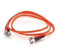 C2G 15m ST-ST 62.5/125 OM1 Duplex Multimode PVC Fibre Optic Cable (LSZH) - Orange