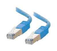 C2G 1M Cat5e Ethernet Network Patch Cable (STP) Booted & Shielded BLUE