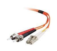 C2G 1m Fibre/Fiber Optic Cable for Fast Ethernet, Fiber Channel, ATM and Gibabit Patch Cable LC/ST LSZH Duplex Multimode 50/125 Fibre Cable