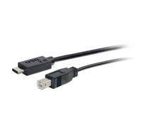 C2G 1m USB 2.0 USB Type C to USB B Cable M/M - USB C Cable Black