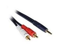 C2G 1m Velocity 3.5mm Stereo Male to Dual RCA Male Y-Cable audio cable 2 x RCA Black