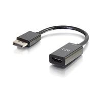 C2G 20CM (8inch) DisplayPort™ Male to HDMI® Female Passive Adapter - Ultra HD 4K 30Hz DP to HDMI Converter - Black