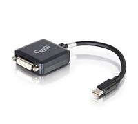 C2G 20CM Mini DisplayPort Male to DVI-D Single Link Female Adapter Black, Full HD Mini DP or Thunderbolt Compatible with Apple MacBook, Mac Mini, Mac Pro, Microsoft Surface Pro, Dell XPS and More