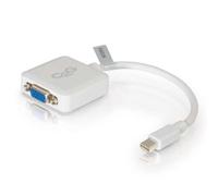 C2G 20cm Mini DisplayPort to VGA Adapter - Thunderbolt to VGA Converter M/F - White