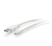 C2G 27443 Micro USB Cable - USB 2.0 A to Micro-B Cable M/M, White (6 Feet, 1.8 Meters) 6 Feet's