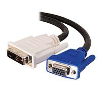 C2G 2M DVI-A Male to HD15 VGA Female Computer Monitor Extension Cable