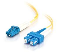 C2G 2m Fibre/Fiber Optic Cable for Gigabit Ethernet Applications LC/SC LSZH Duplex Multimode 9/125 SM Fibre