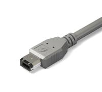 C2G 2m FireWire 1394 6-Pin/6-Pin Cable (6-P Male To 6-P Male) Grey