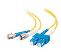 C2G 2m ST-ST 9/125 OS1 Duplex Singlemode PVC Fibre Optic Cable (LSZH) - Yellow